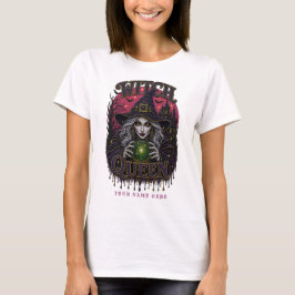 Camiseta Rainha das Bruxas com Bola de Cristal Rhinestone M