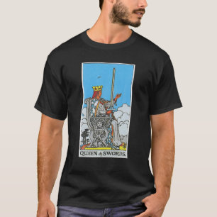 Camiseta Rainha das Espadas Tarot Cartão Occulto Crenças Di