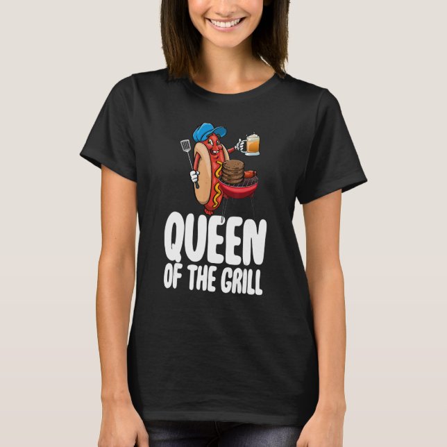 Camiseta Rainha Das Garras, Gente De Salsicha De Foodie Amo (Frente)