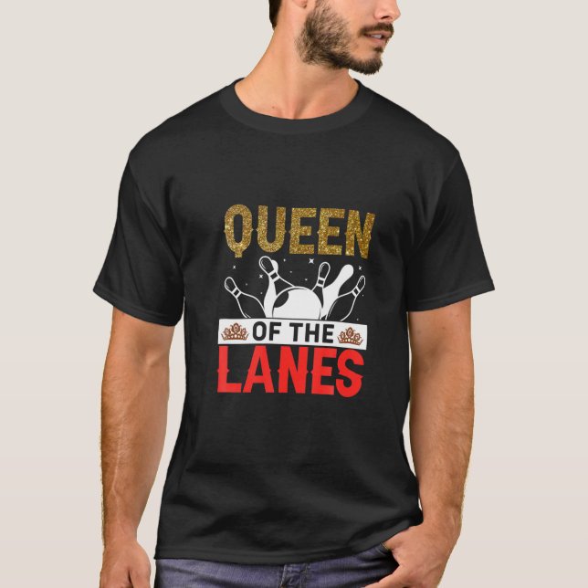 Camiseta Rainha Das Lanes Funny Bowler (Frente)