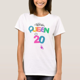 Camiseta Rainha de Aniversário de 20 Anos