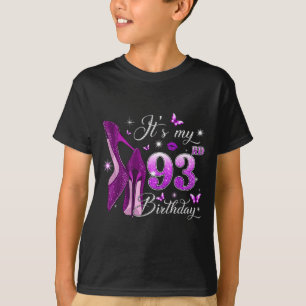 Camiseta Rainha de aniversário de 93 anos rosa 93 anos