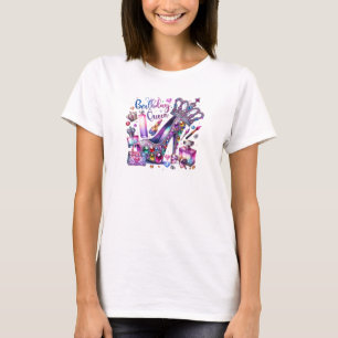 Camiseta Rainha de aniversário de salto alto de glamour chi
