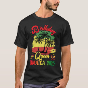 Camiseta Rainha de Aniversário Jamaica 2026 30º 50º Festa F