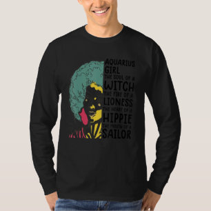 Camiseta Rainha de Aquário Mulheres Astronomia Zodíaco Aq
