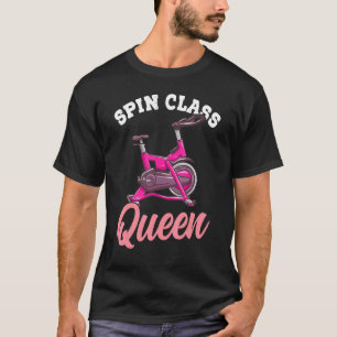 Camiseta Rainha de classe de rotação Mulheres com ciclismo 