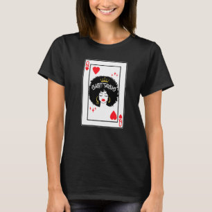 Camiseta Rainha de Copas de Cartas de Blackjack de Sagitári
