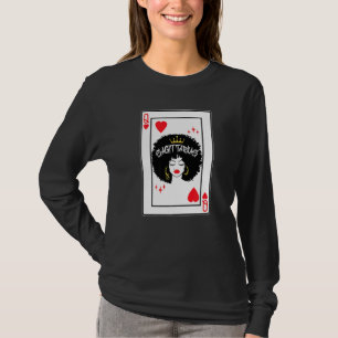 Camiseta Rainha de Copas de Cartas de Blackjack de Sagitári
