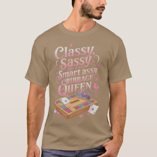 Camiseta Rainha de Cribbage Skunked Peg Jogo de Cartas Jogo