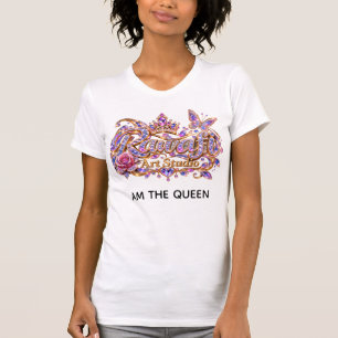 Camiseta Rainha de Cristal Elegância Floral Rosa