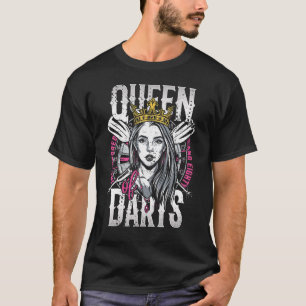 Camiseta Rainha de Dardos Caveira Retro & Alvo de Dardos 1