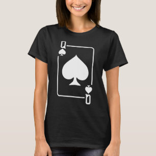 Camiseta Rainha De Espadas Jogando Cartões De Halloween, Da