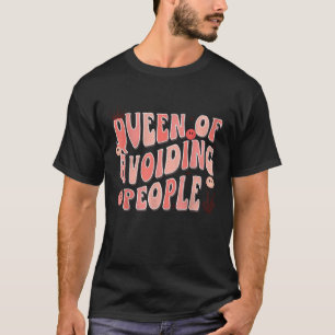 Camiseta Rainha de Evitar Pessoas Groovy Happy Face Valenti