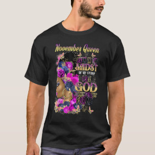 Camiseta Rainha De Novembro Mesmo No Meio Da Minha Tempesta