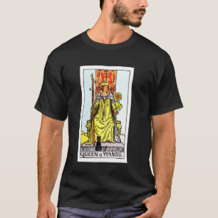 Camiseta Rainha de Paus Carta de Tarot Vintage - Rider Wait
