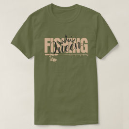 Camiseta Rainha de pesca | Rosa - preto
