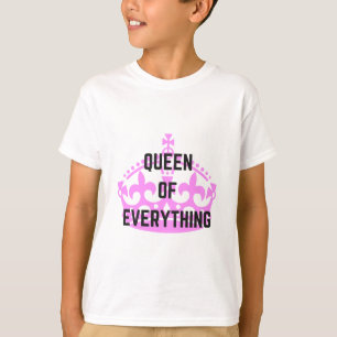 Camiseta Rainha de tudo ilustração do texto da coroa