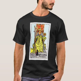 Camiseta Rainha De Wands Vintage Tarot Card Rider Waite Dec