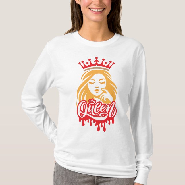 Camiseta Rainha Design – Coroa Real Elegante (Frente)