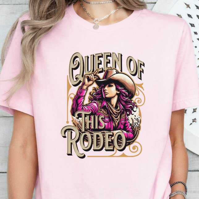 Camiseta Rainha deste Tee Rodeo, Presente de Cowgirl, Chefe (Criador carregado)