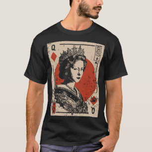 Camiseta Rainha Diamantes Jogando Cartaz Regal Design