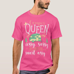 Camiseta Rainha do Acampamento Chique e Sassy Glamping Glam