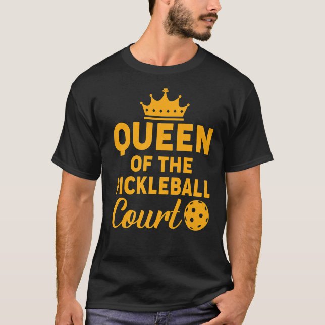 Camiseta Rainha Do Amor De Picleball Court Cute Pickleball (Frente)