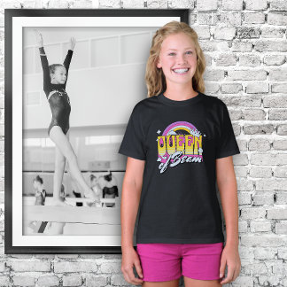 Camiseta Rainha do Beam estilo retrô Tshirt para o ginasta
