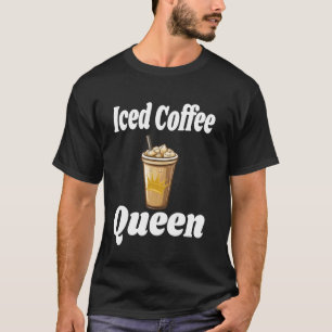 Camiseta Rainha do Café Gelado Humor Divertido Mãe Coroa Ca