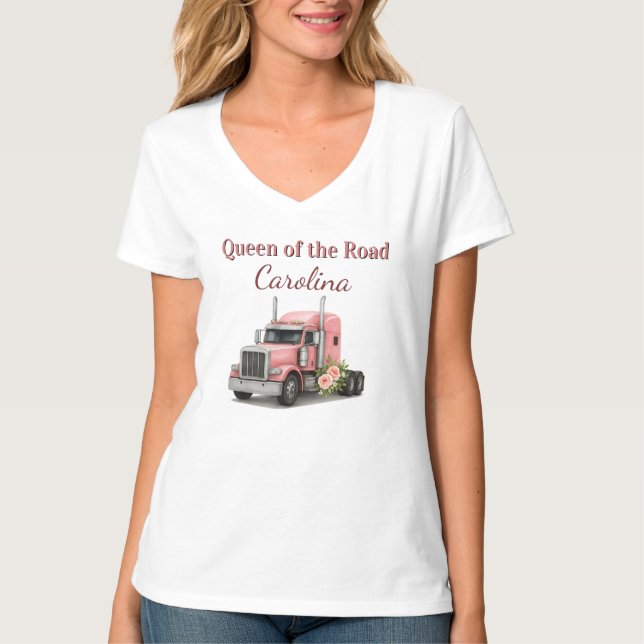 Camiseta Rainha do Caminhão de Aniversário (Frente)