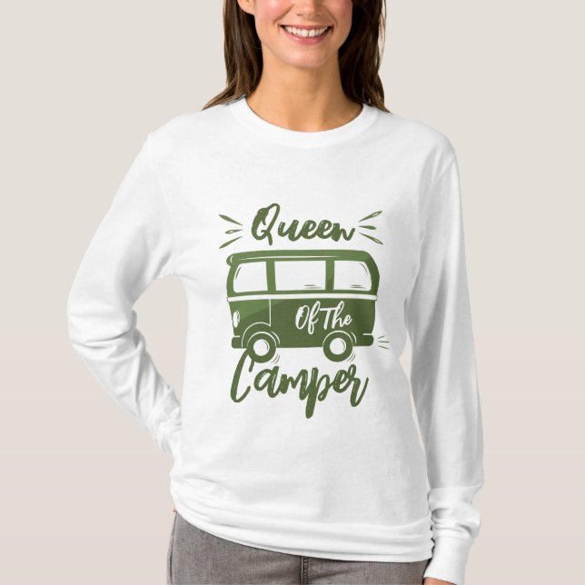 Camiseta Rainha do Camper, presente para a Rainha Camper (Frente)
