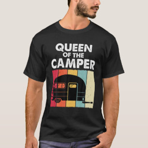 Camiseta Rainha Do Camper RV Trailer Van Funny Camping W