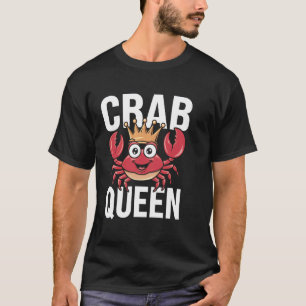Camiseta Rainha do Caranguejo Fofa Praia Oceano Frutos do M