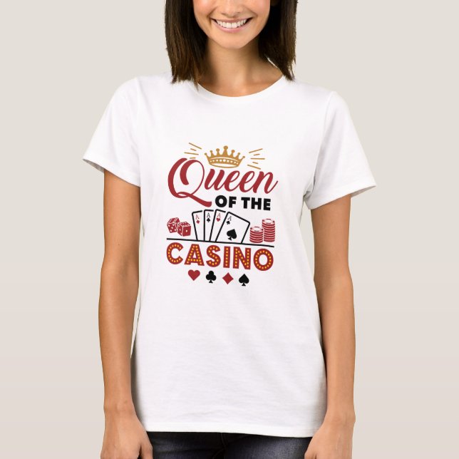 Camiseta Rainha do Casino Vegas Jogo Mulheres (Frente)