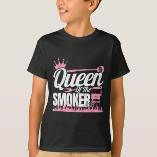Camiseta Rainha Do Churrasco De Fumante Mulheres Peito De B