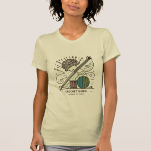 Camiseta rainha do crochê