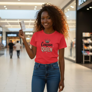 Camiseta Rainha do Cupom - Coroa de Caçadora de Ofertas Rea