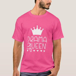 Camiseta Rainha do Drama Coroa Fofa Divertida