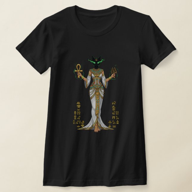 Camiseta Rainha do Gato Faraó - Deusa do Poder Egípcia (Postura )