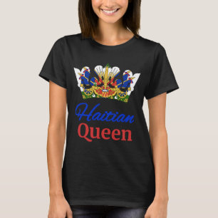 Camiseta Rainha do Haiti Mulheres Perfeitas Bandeira da Cor