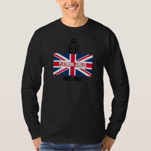 Camiseta Rainha do Jubileu Platinum 1952 2022 União Jack