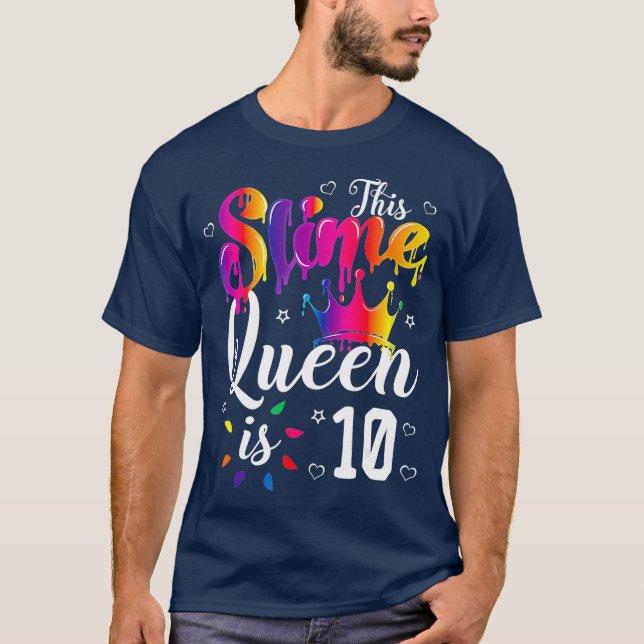 Camiseta rainha do lodo Aniversário 10º presente para rapar (Frente)
