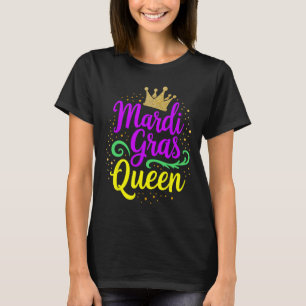Camiseta Rainha do Mardi Gras para Meninas e Mulheres