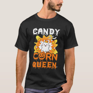 Camiseta Rainha do Milho Doce Halloween Morcegos Fantasmas