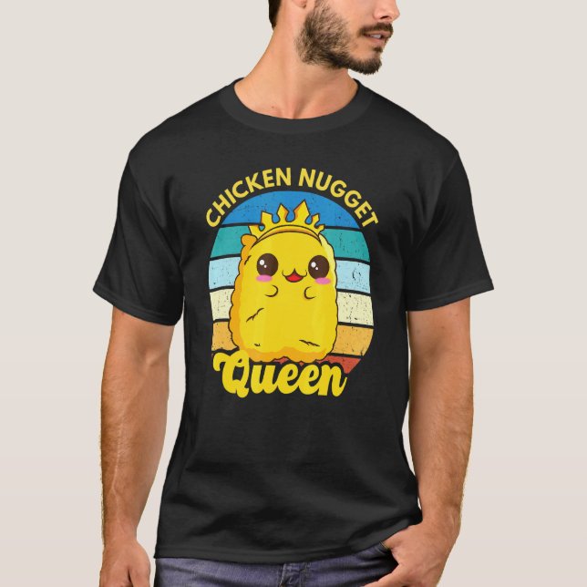 Camiseta Rainha do Nugget de Frango Vida de Nugget Divertid (Frente)