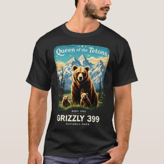 Camiseta Rainha Do Parque Nacional Tetons Grizzly 399
