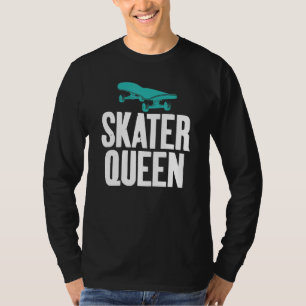 Camiseta Rainha do Patinador Impressão Gráfica para Mulhe