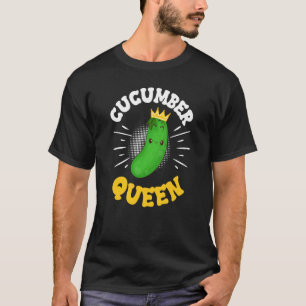 Camiseta Rainha do Pepino Fruta Legume Dia das Mães Jardim
