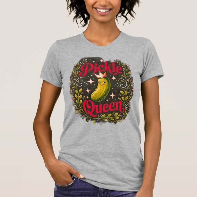 Camiseta Rainha do Picles Engraçada - Cro Lover de (Frente)