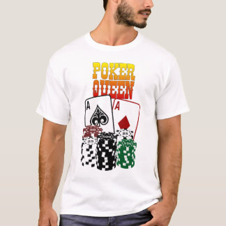Camiseta Rainha do póquer - dois áss e microplaquetas